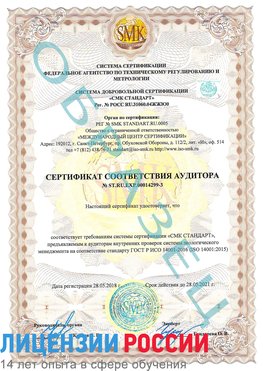 Образец сертификата соответствия аудитора Образец сертификата соответствия аудитора №ST.RU.EXP.00014299-3 Челябинск Сертификат ISO 14001